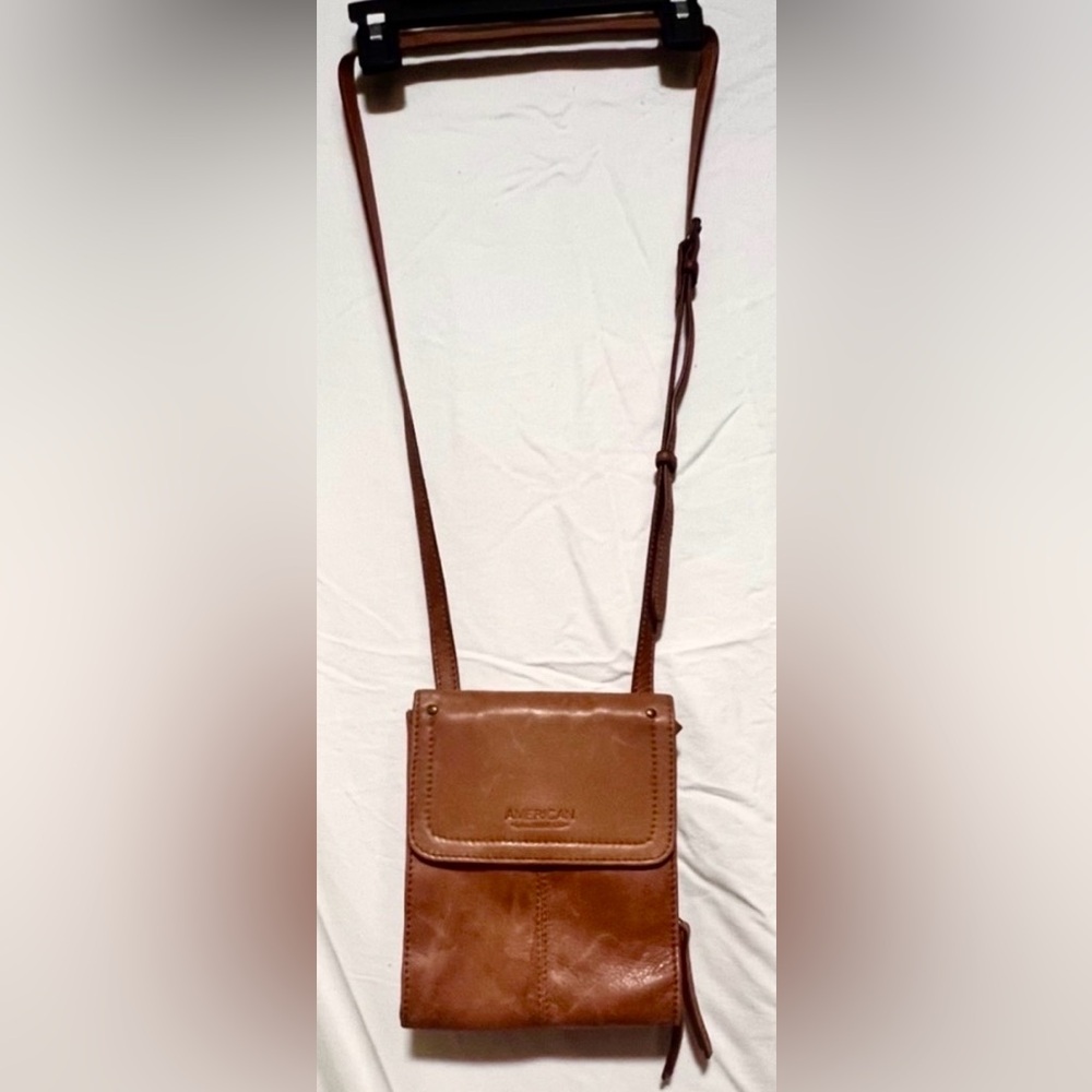 American Leather Co. Kansas Crossbody Bag Travel Classic Purse Wallet Passport - Picture 5 of 14